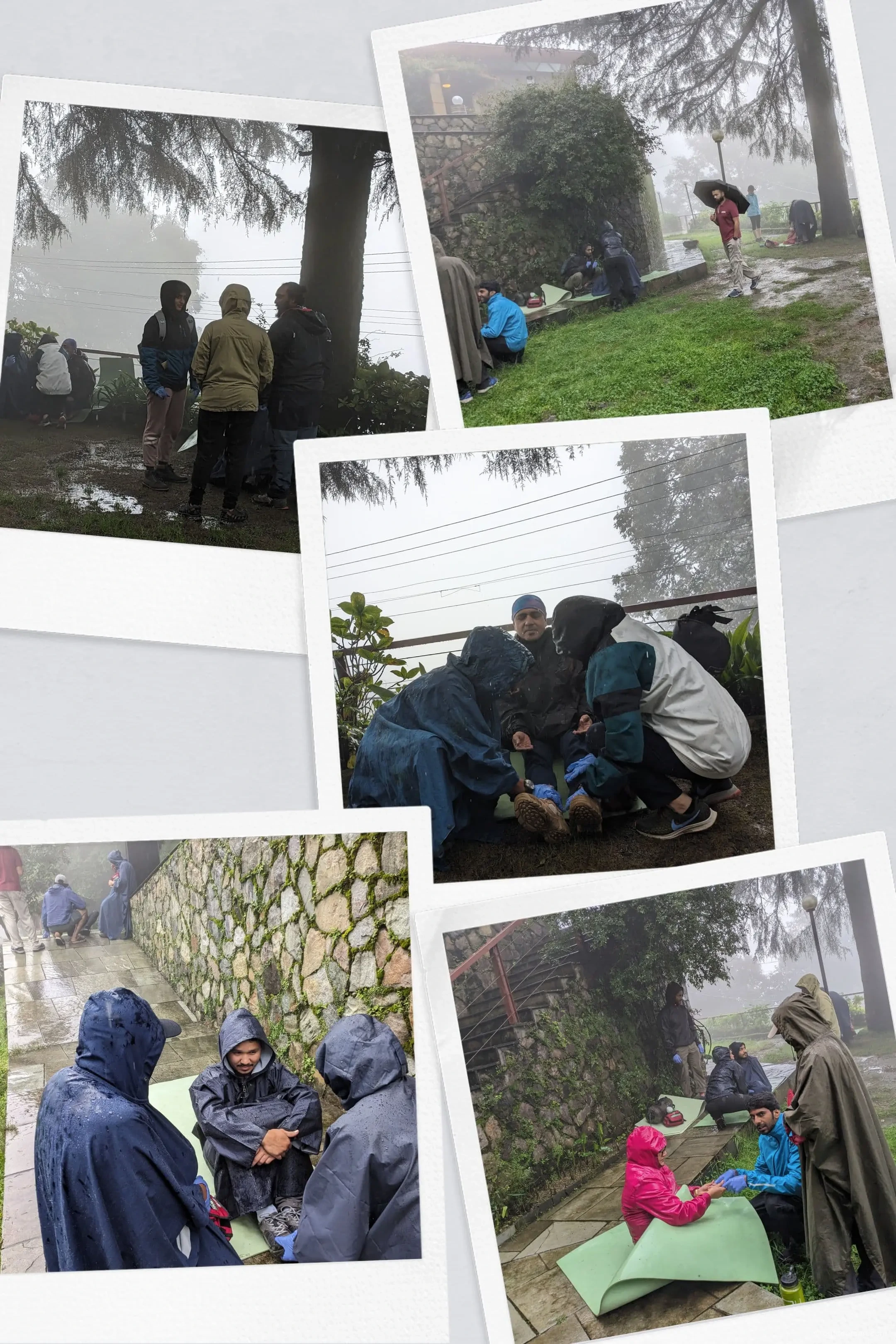 First aid course scenarios collage