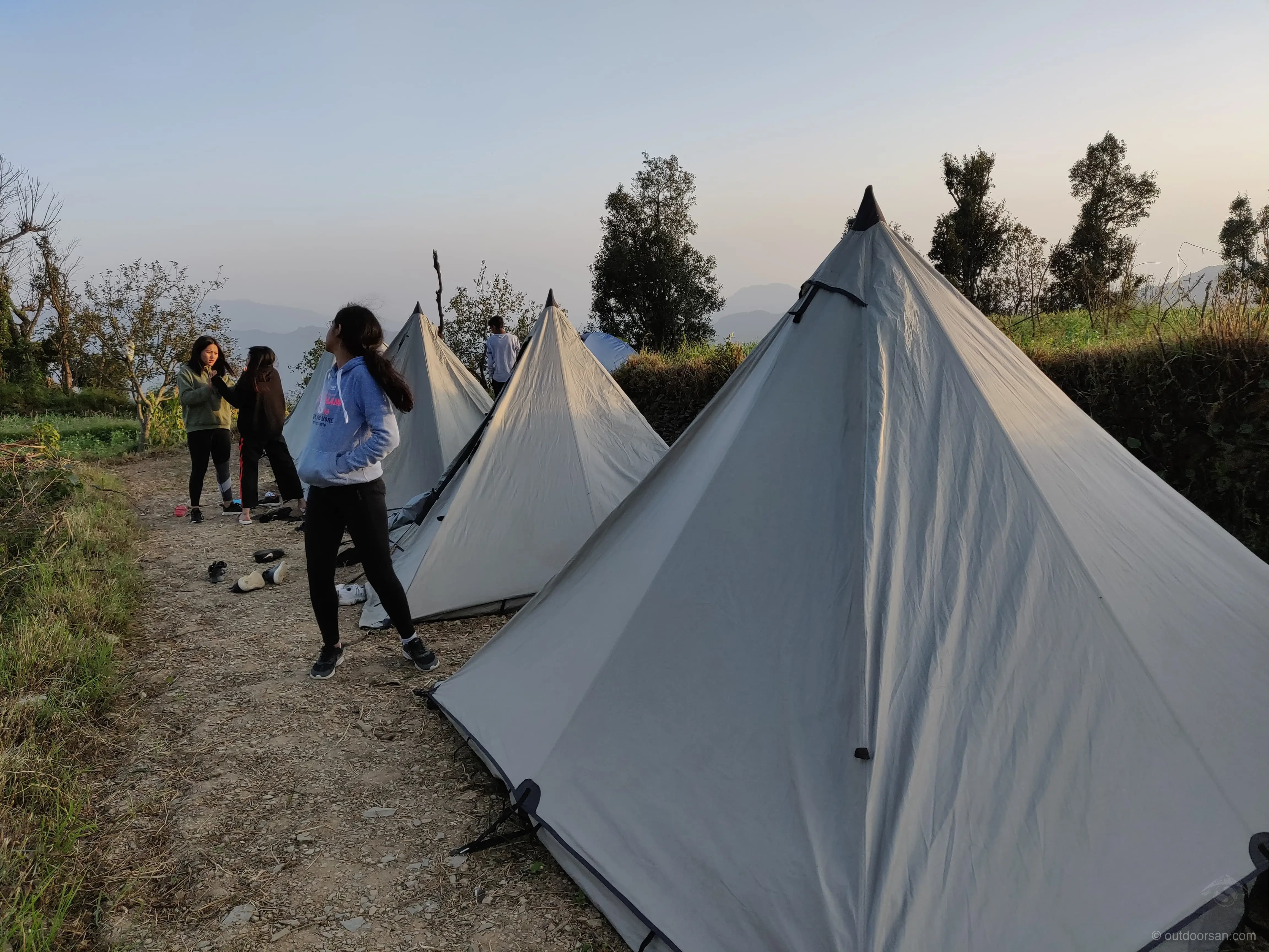 Students camping in Uttarkhand