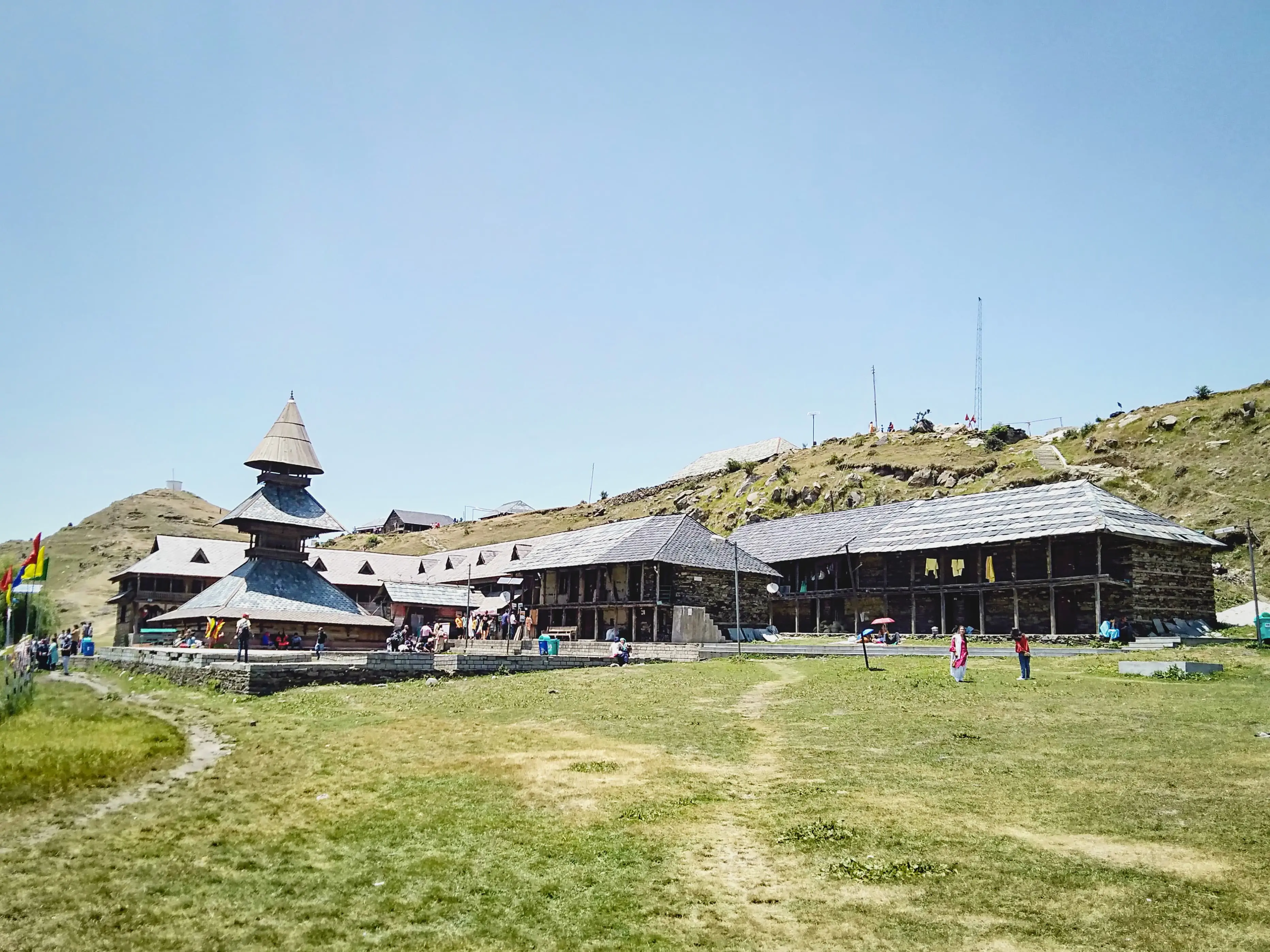 Traditional wooden houses in the Himalayas