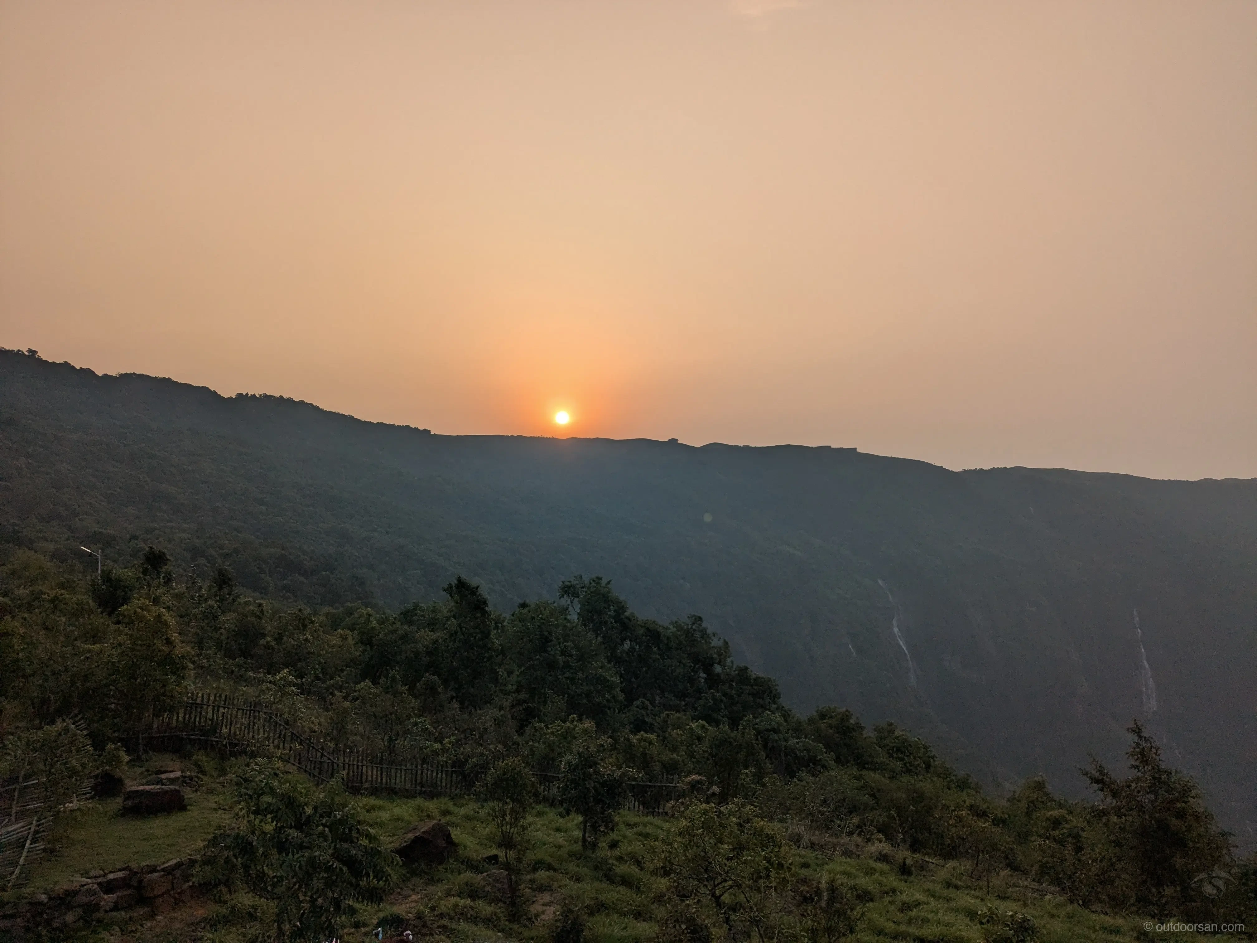 7 sisters waterfall at sunrise