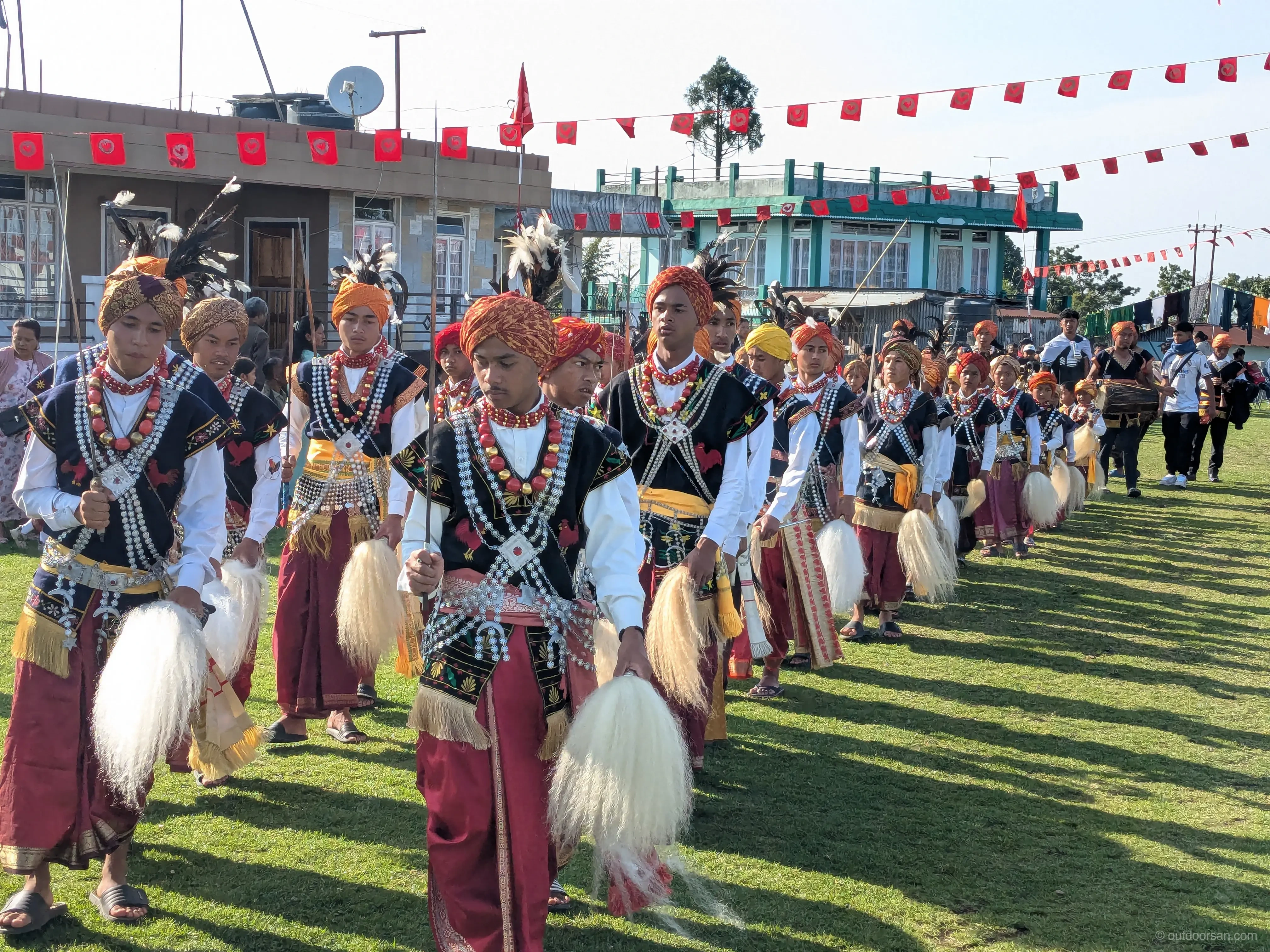 Colourful dresses and dance in a Khasi festival