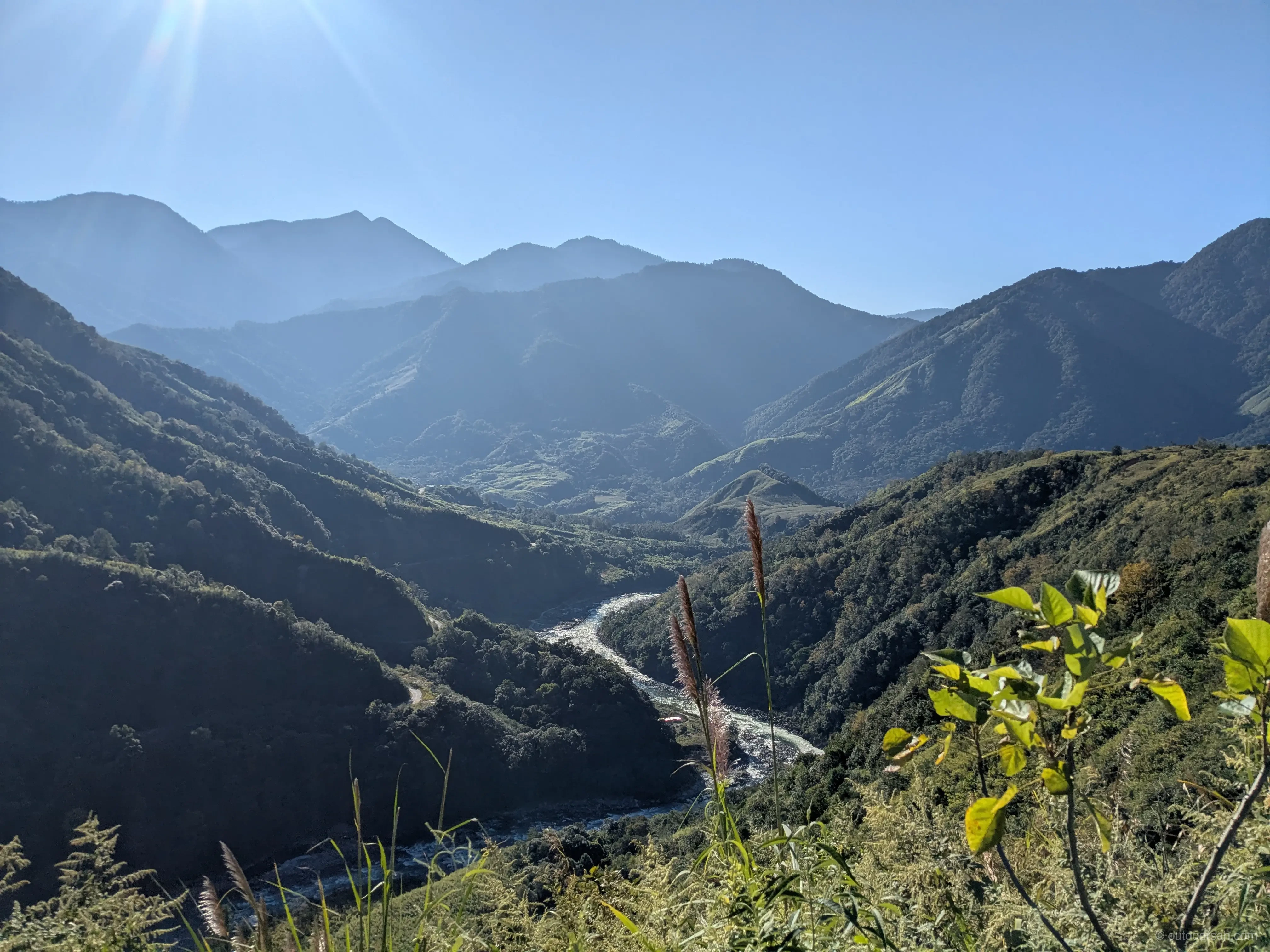 Scenic view on the drive to Anini