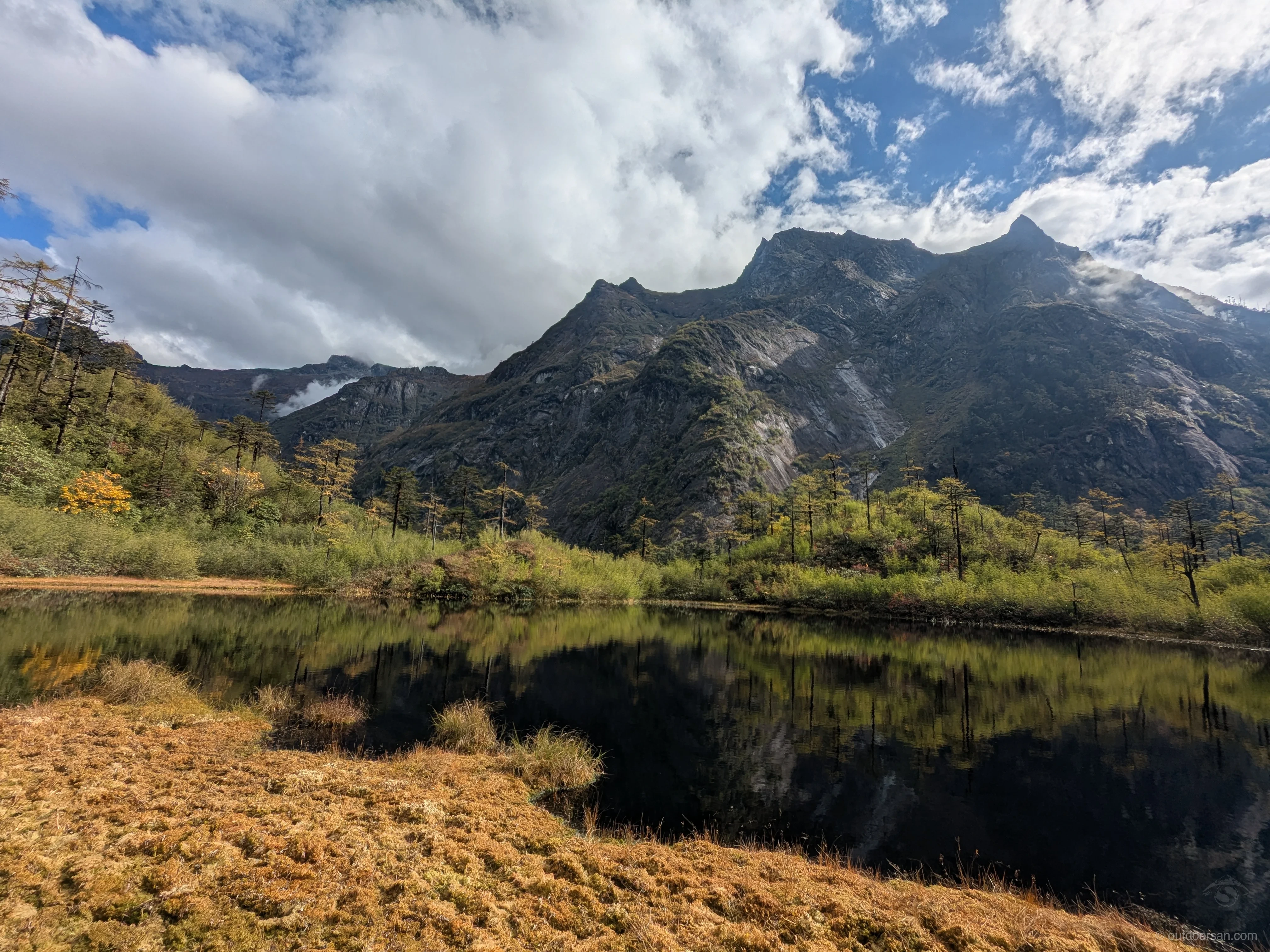 Lush forested valley of Aeyo with turquoise river