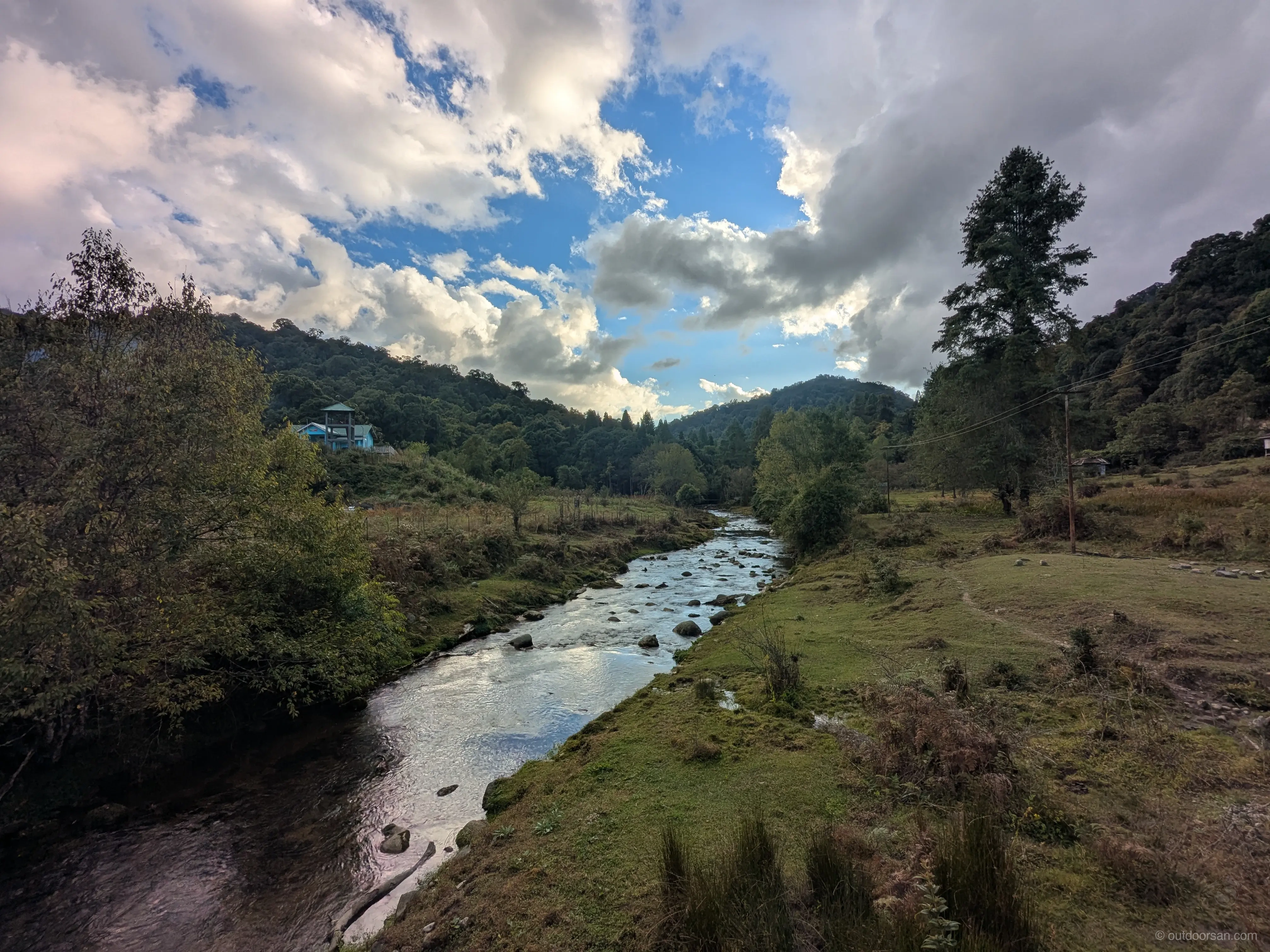 Pange river at dusk